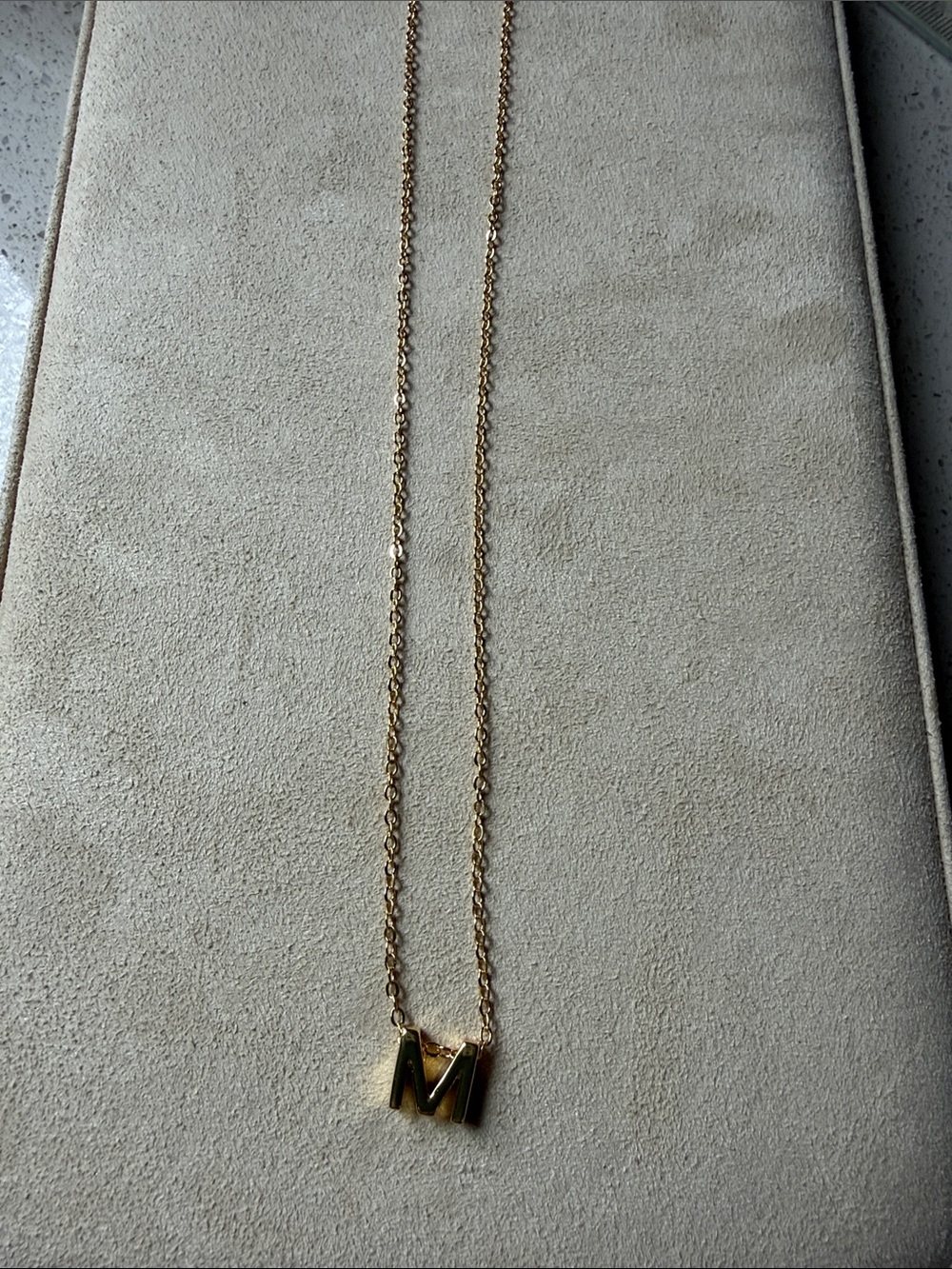 Gold 'M' Initial Necklace - Fashion Jewelry